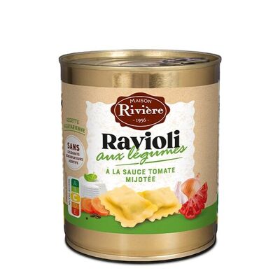Vegetable ravioli with grandmother’s simmered sauce