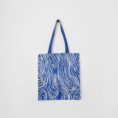 Blaue Baum-Einkaufstasche