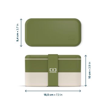 MB Original - Olive - Lunch box 2 compartiments - Made in France - 1L 5