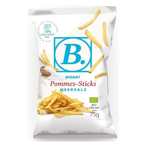 B. Pommes Sticks mit Meersalz 75g bio