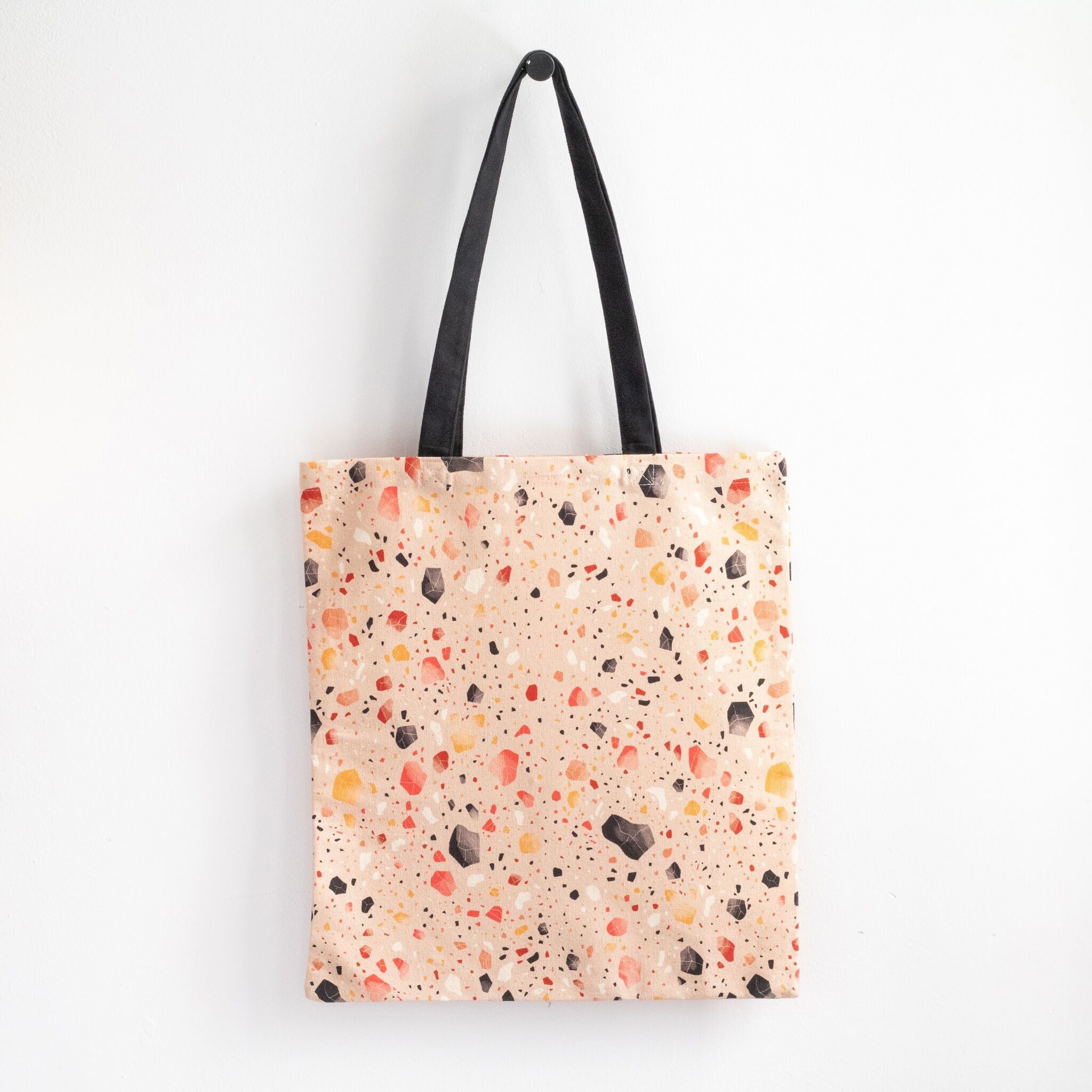 Borsa tote in cotone terracotta