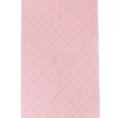 alfombra tejida de algodón, Diamond, rosa pastel, mediana