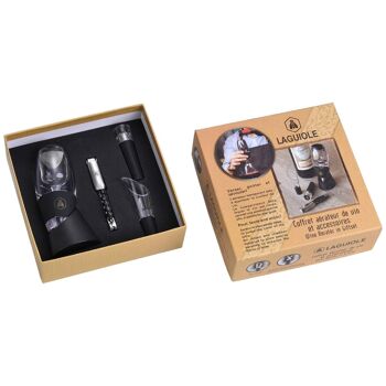 Coffret Aérateur De Vin Et Accessoires Laguiole 1