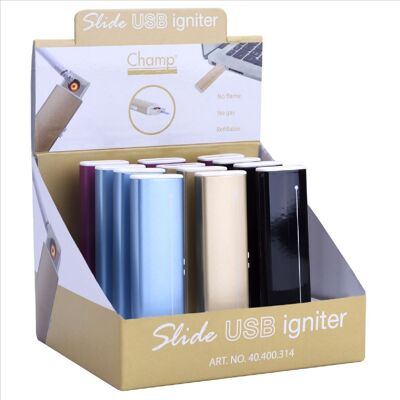 Briquet Sans Flamme Allumeur USB Coulissant