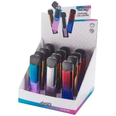 Accendino USB scorrevole olografico senza fiamma