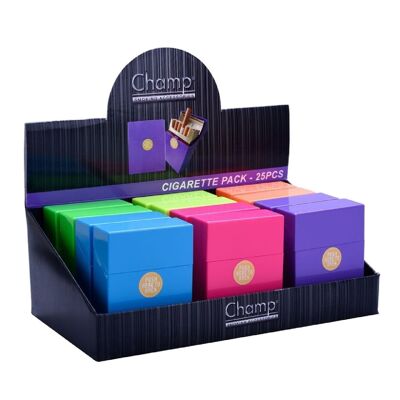 Schachteln mit 25 Colour Flash Champ-Zigaretten