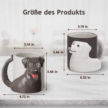 Tasse en céramique pour chien 300 ml / Set de tasses 3D 2