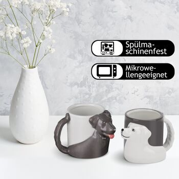 Tasse en céramique pour chien 300 ml / Set de tasses 3D 3