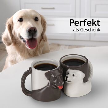 Tasse en céramique pour chien 300 ml / Set de tasses 3D 4