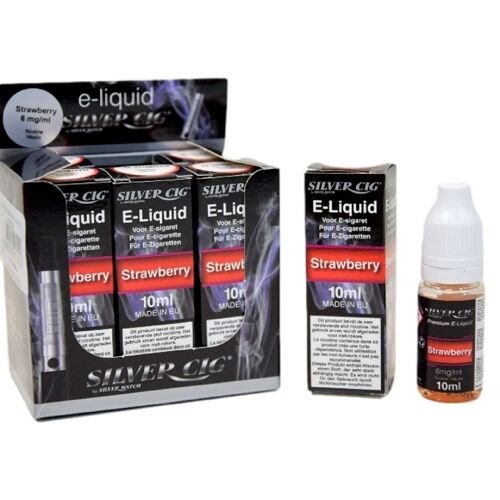 E-Liquide (10Ml) Silvercig 6Mg Strawberry