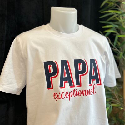 T-shirt blanc Papa exceptionnel - Collection fête des pères