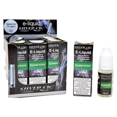 E-Liquido (10Ml) Silvercig 12Mg Menta verde