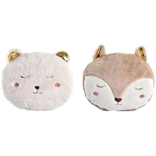 Peluche Coussin Dormeur Tête D'Animal 29Cm