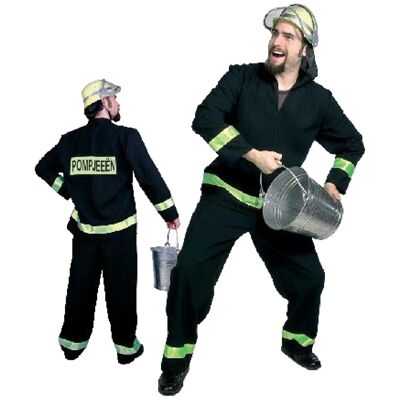 Costume da pompiere lussemburghese per uomo adulto, taglia 52