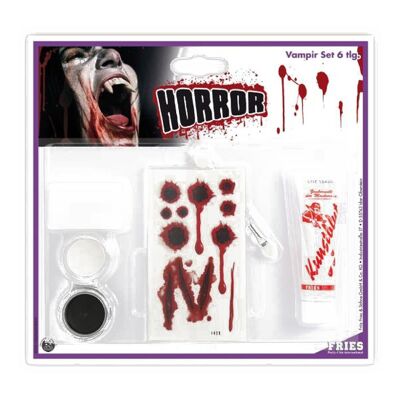 Vampir-Make-up-Set, 6-teiliges Kostüm
