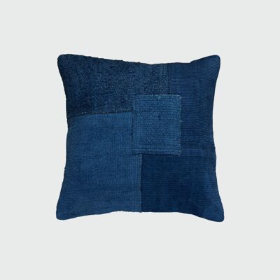 Almohada de tiro vintage en azul