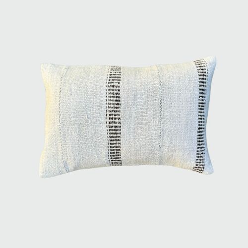 Vintage Throw Pillow with Brown Stripes