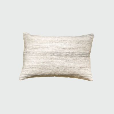 Vintage Throw Pillow with Light Gray Stripes