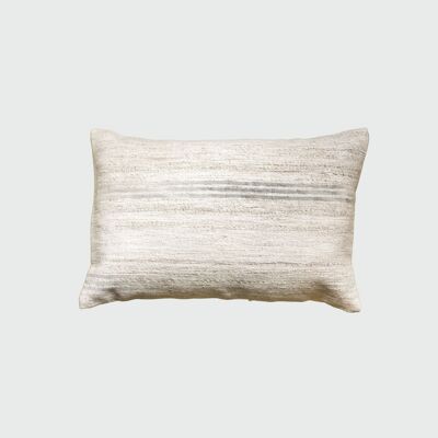 Vintage Throw Pillow with Light Gray Stripes