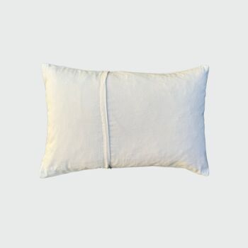 Vintage Throw Pillow with Light Grey Stripes 2