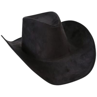 Schwarzer Cowboyhut für Erwachsene, 58 cm, Kostüm