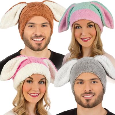Costume adulto in peluche con cappello da coniglio
