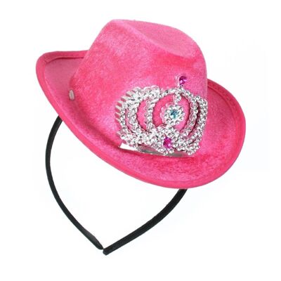 Disfraz de diadema de vaquero rosa