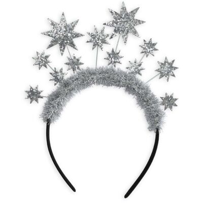 Sparkling Silver Stars Headband Costume