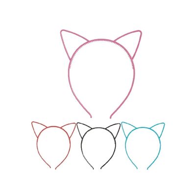 Disfraz de diadema con orejas de gato de colores