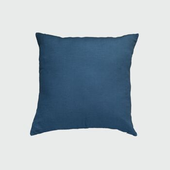 Solid Hand Dyed Throw Pillow in Blue 1