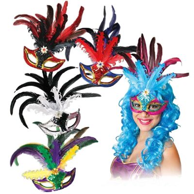 Brazilian Sun Mask Feathers Adult Costume