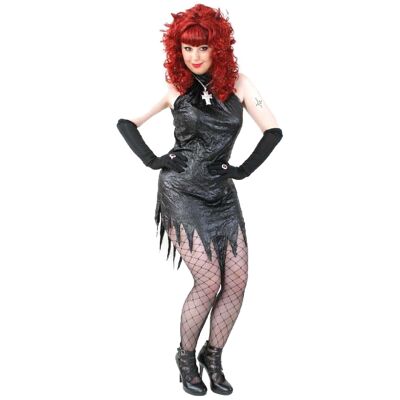 Adult Lady Black Vamp Costume Size 34
