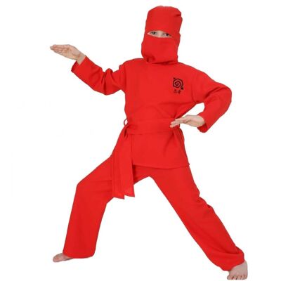 Rotes Ninja-Kinderkostüm, Größe 116