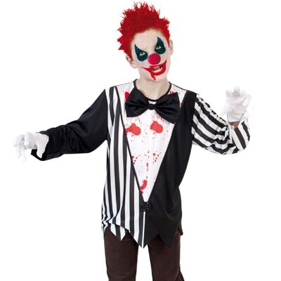 Horror-Clown-Kostüm für Kinder und Jungen, Größe 140