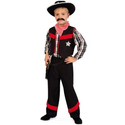 Cowboy-Kostüm für Kinder, 2-teilig + Schal, Größe 116