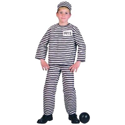 Costume da prigioniero per bambino taglia 140