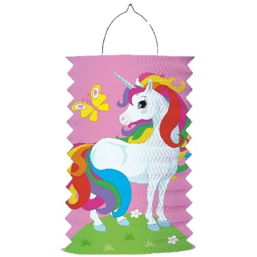 Lampion en Papier Licorne 28 Cm