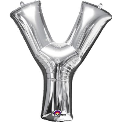 Aluminiumfolienballon Mini-Buchstabe „Y“ Silber A05