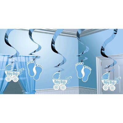5 decoraciones en forma de remolino para bebé niño