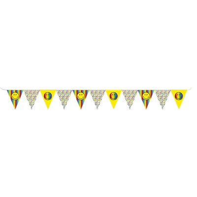 Smiley World Paper Pennant Banner