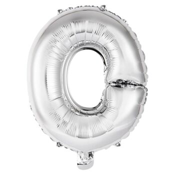 Ballon Aluminium Mini Lettre O Argent N16