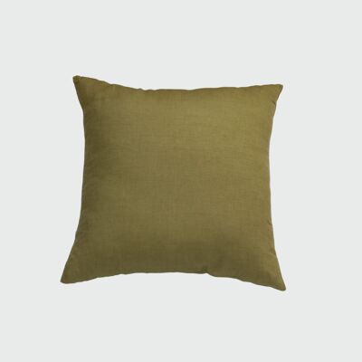 Solid Hand Dyed Throw Pillow in Olive