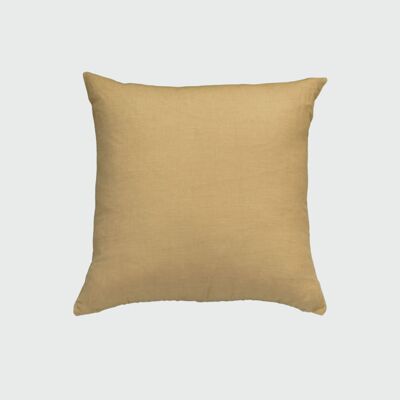Solid Hand Dyed Throw Pillow in Mustard