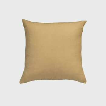 Solid Hand Dyed Throw Pillow in Mustard 1