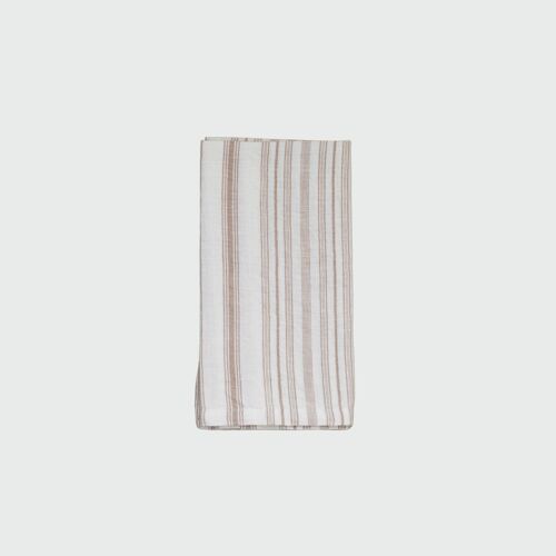 Stripe Napkin in Nougat