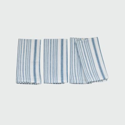 Stripe Napkins in Blue, Set of 4