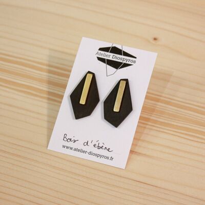 Hoja ebony wood earrings