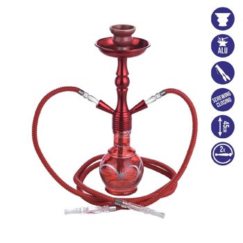 Shisha Rouge Double 45Cm 1