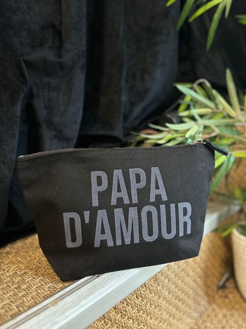 Trousse de toilette Noir Papa d'amour - Collection fête des pères