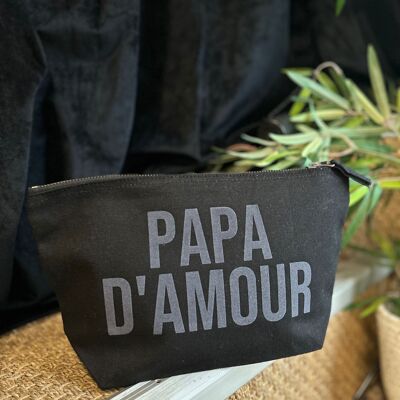 Beauty case Papa d'amour nero - Collezione Festa del Papà
